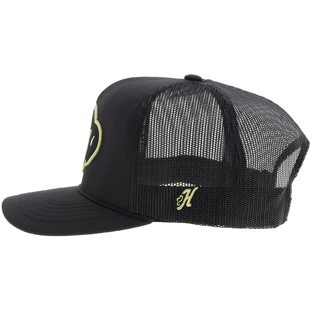 Left side of Hooey University of Colorado Snapback Hat, Black