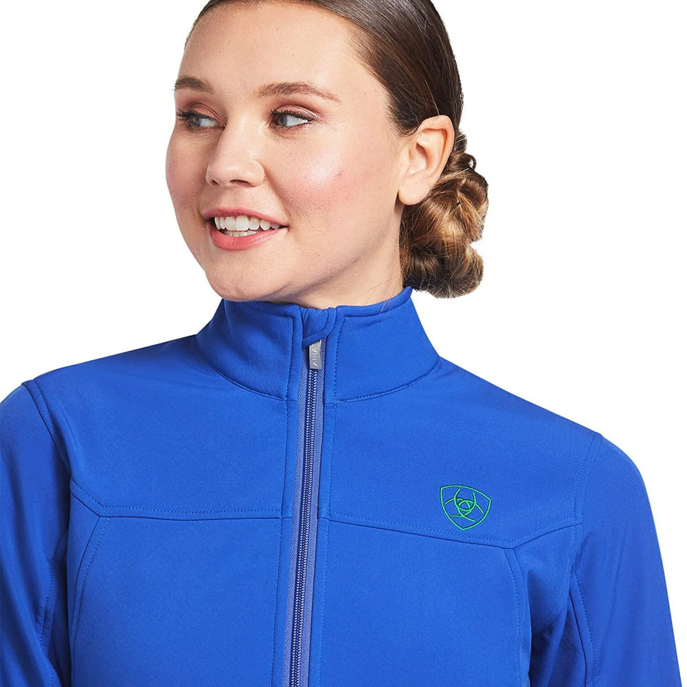 
                  
                    Collar of Ariat Women's New Team Softshell Jacket in Mazarine Blue
                  
                