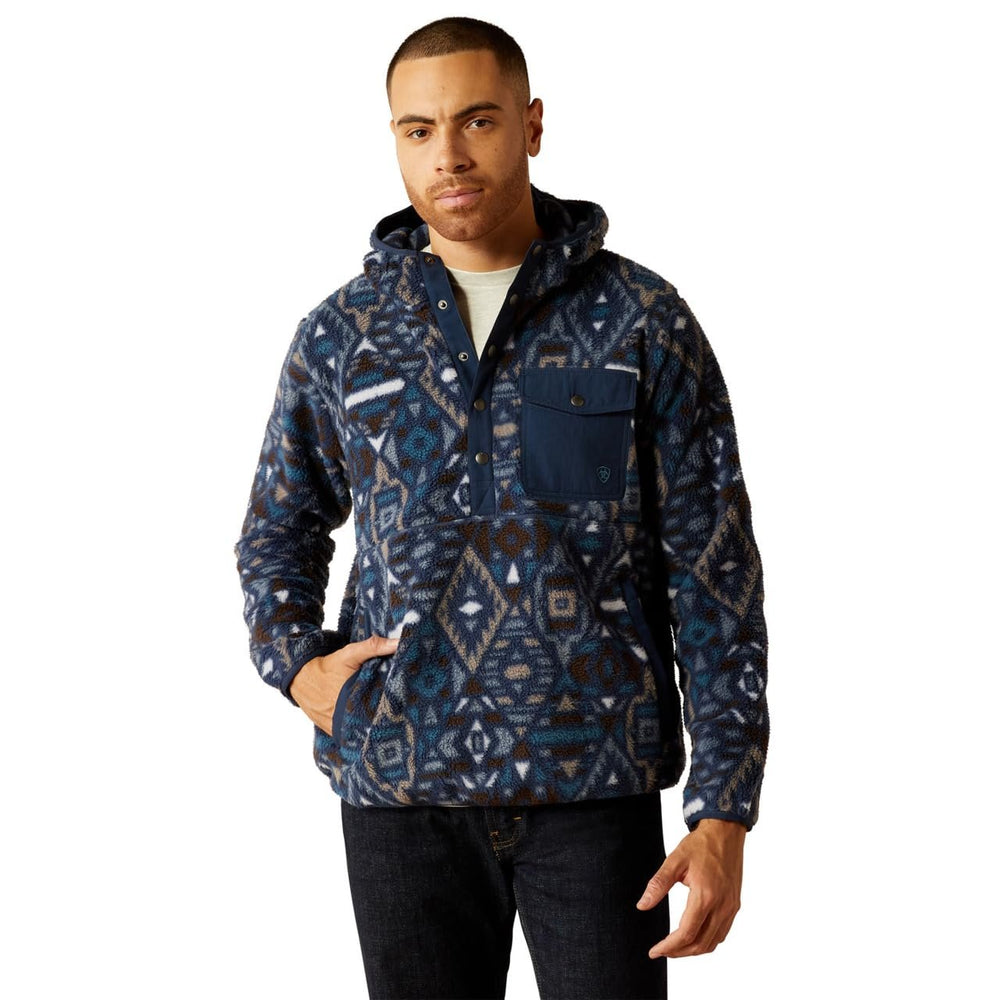 
                  
                    Ariat Men's Polar Bear Fleece Hoodie in Navy Southwest
                  
                