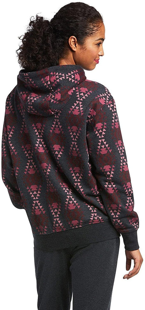 Back of Ariat Women's REAL Diamondback Printed Hoodie