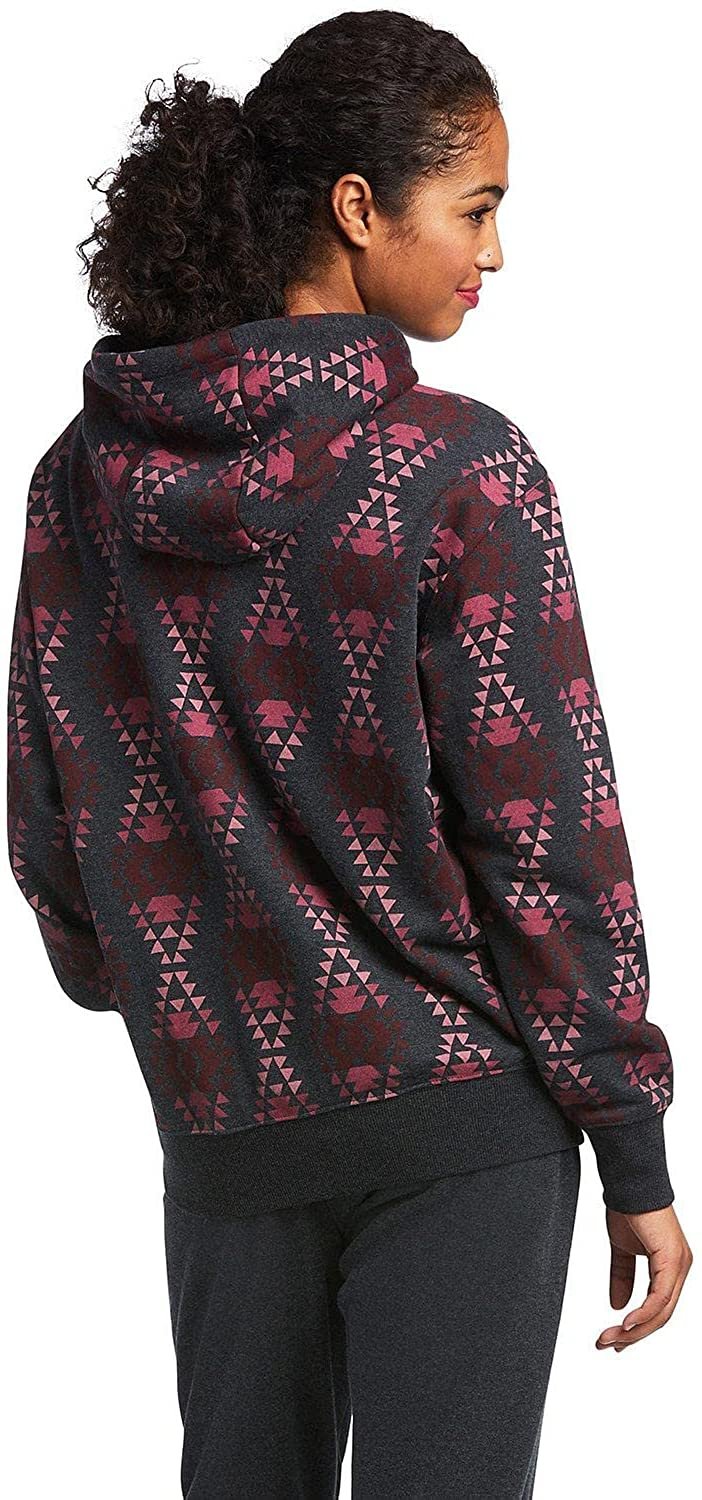 Back of Ariat Women's REAL Diamondback Printed Hoodie