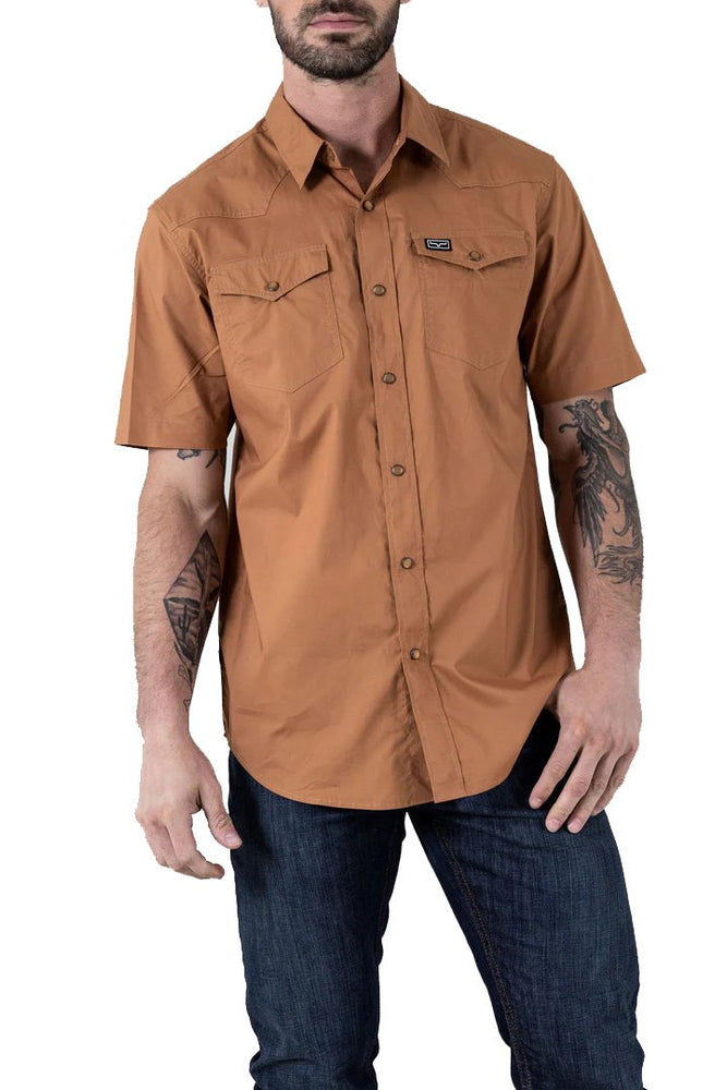 
                  
                    Kimes Ranch Men's Rio Short Sleeve Dress Shirt in WW Brown
                  
                