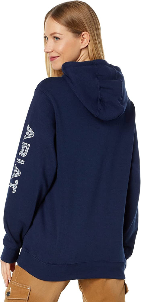 
                  
                    Back of Ariat Women's Logo Hoodie in Navy Eclipse
                  
                