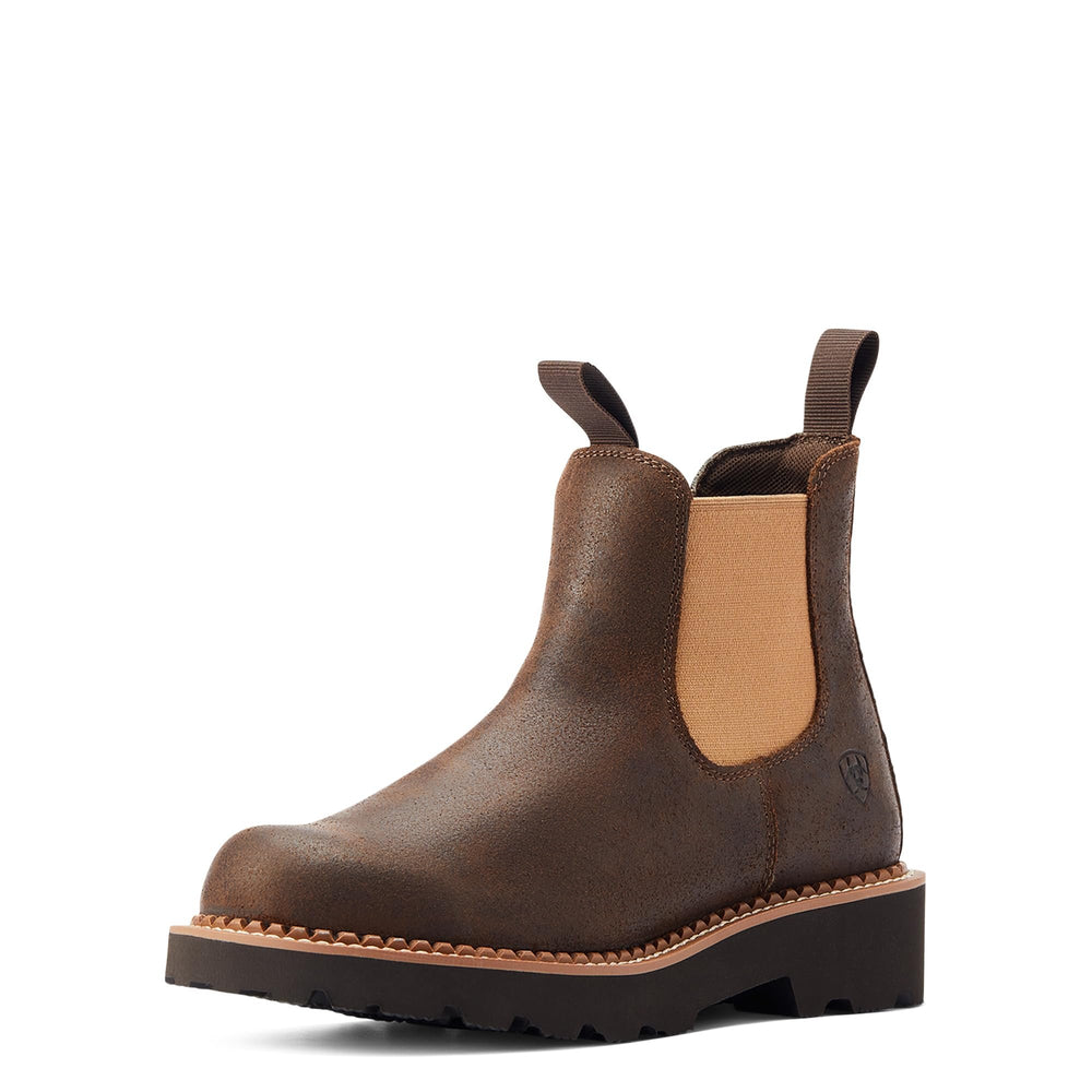 
                  
                    Front side view of Ariat Women's Fatbaby Chelsea Western Boot, Worn Hickory
                  
                