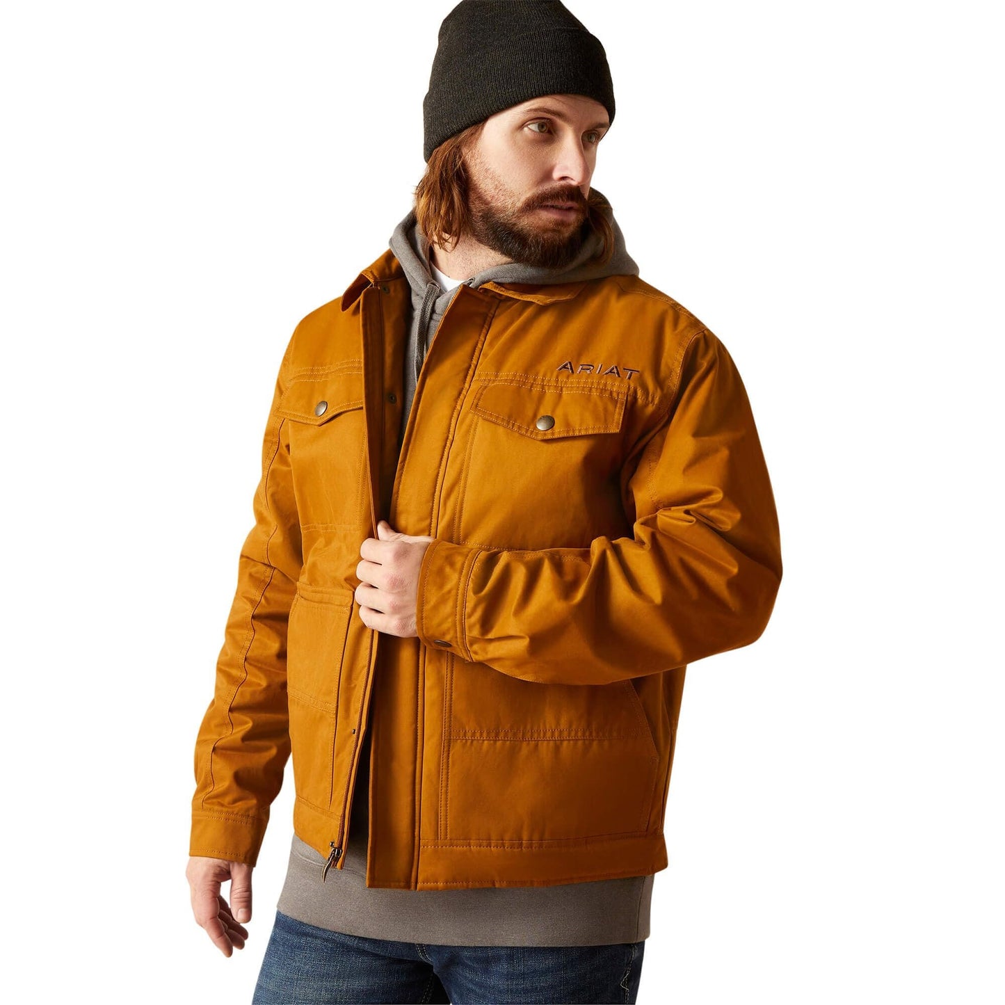 Ariat Men's Grizzly 2.0 Canvas Conceal and Carry Jacket in Chestnut