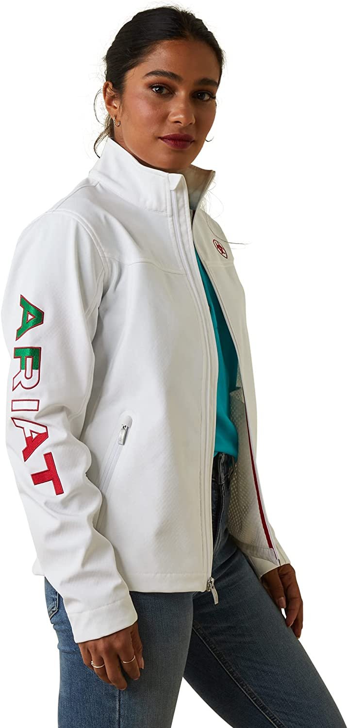 Ariat Women's Classic Team Softshell MEXICO Jacket in White