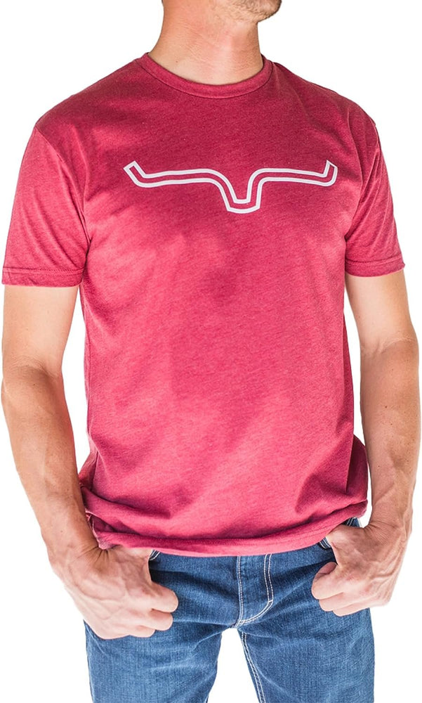 
                  
                    Front of Kimes Ranch Men's Outlier T-Shirt in Cardinal
                  
                