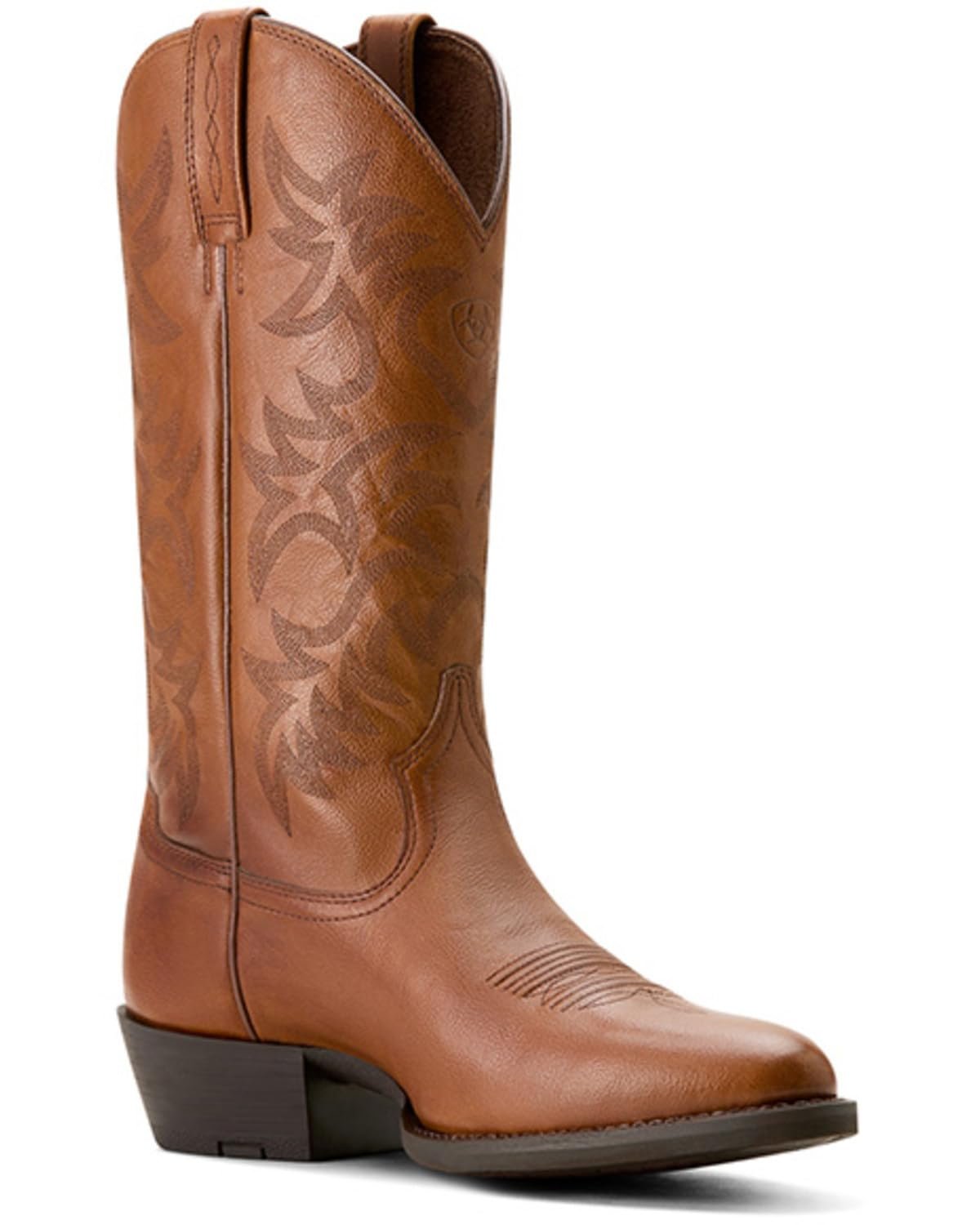 Ariat Men's Heritage R Toe Western Boot in Cognac