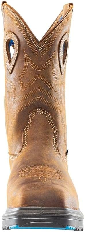 
                  
                    Front of Steel Blue - Blue Heeler Met Boot in Brown
                  
                