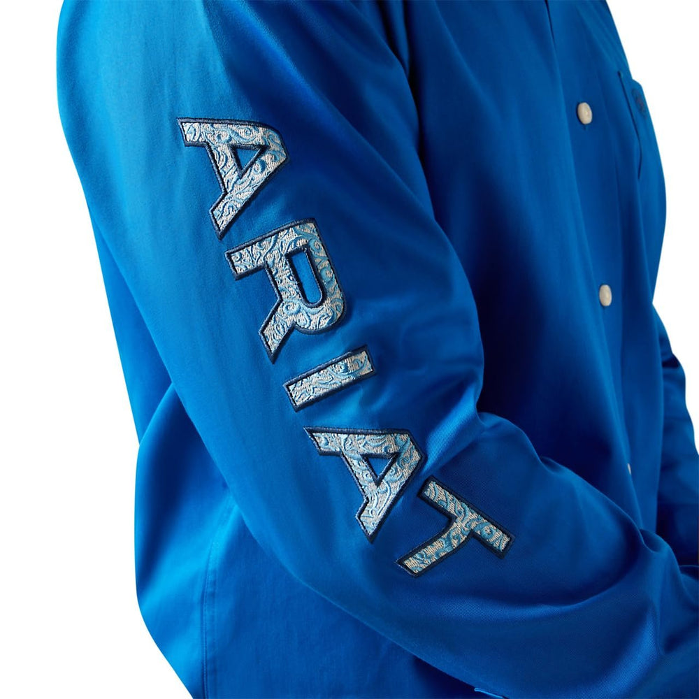 
                  
                    Logo on Sleeve of Ariat Men's Team Logo Twill Classic Fit Shirt
                  
                