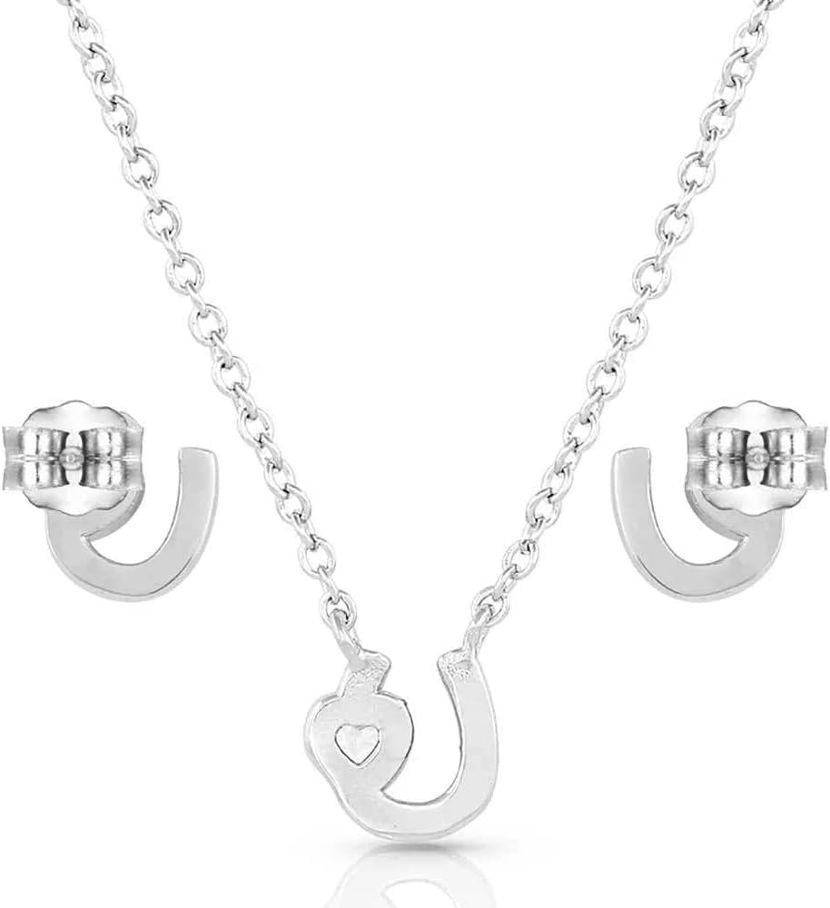 Back of Montana Silversmiths Lucky in Love Jewelry Set