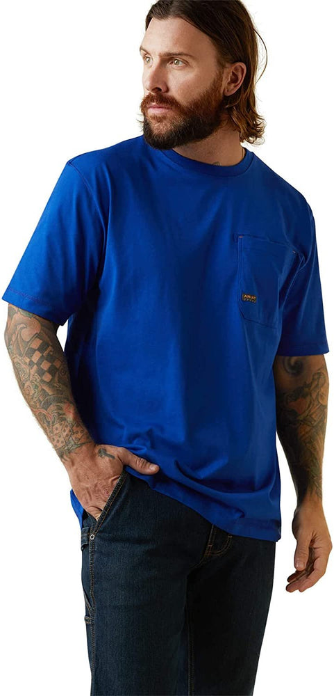 Ariat Men's Rebar Workman Born For This T-Shirt in Royal Blue Heather