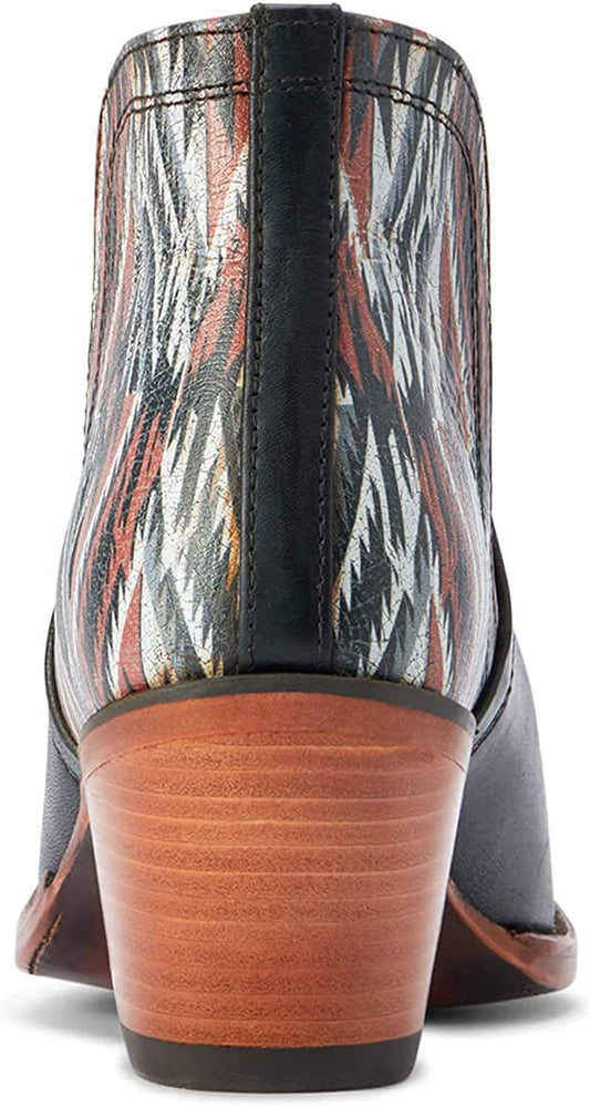 
                  
                    Back of Ariat Women's Dixon Chimayo Western Boot in Cash Black/New Mexico Roja Print
                  
                