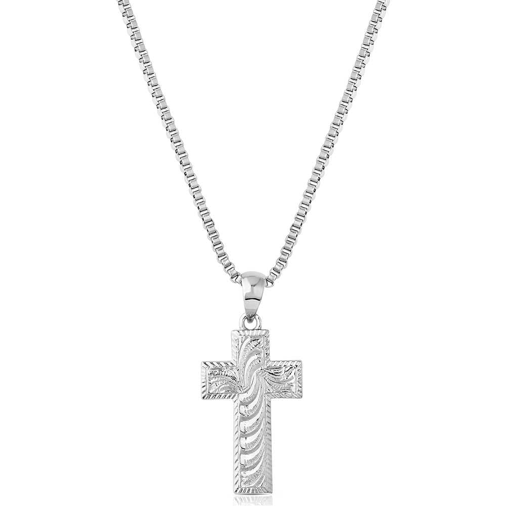 Montana Silversmiths Timeless Devotion Silver Cross Necklace