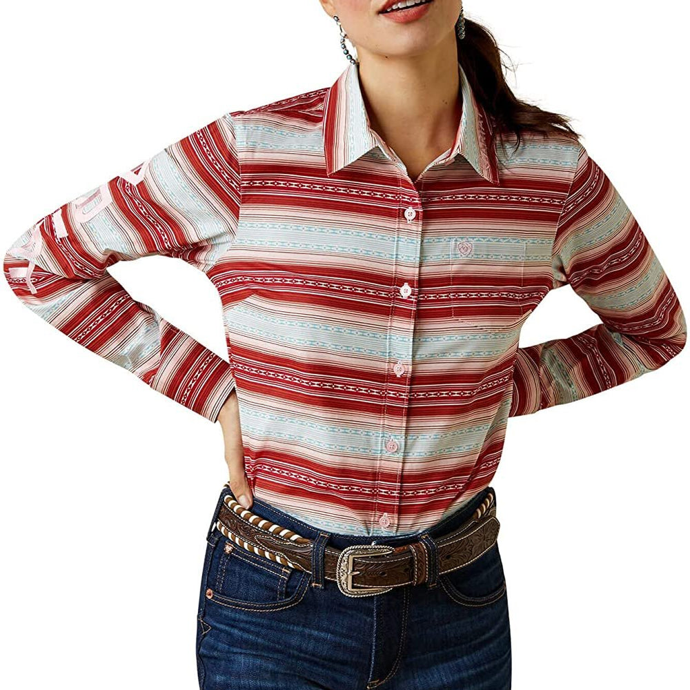 
                  
                    Ariat Women's Team Kirby Stretch Shirt in Savannah Print
                  
                