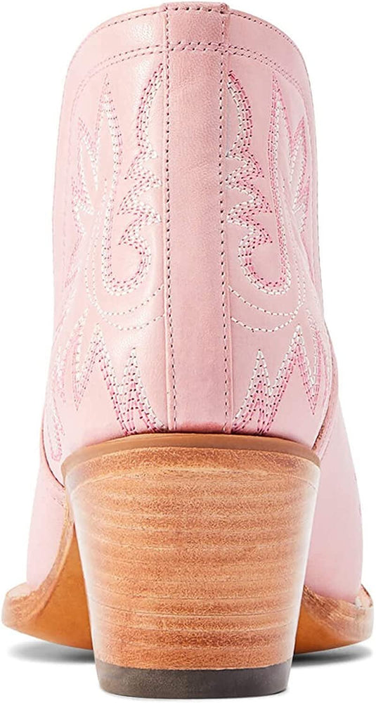 
                  
                    Back of Ariat Women's Dixon Western Bootie in Powder Pink
                  
                