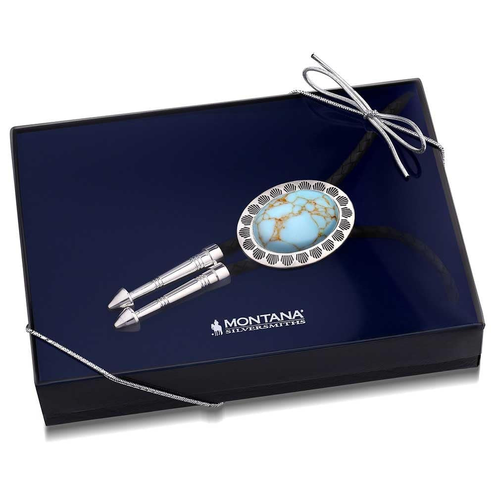 
                  
                    Montana Silversmiths Turquoise Waters Bolo Tie in Gift Box
                  
                