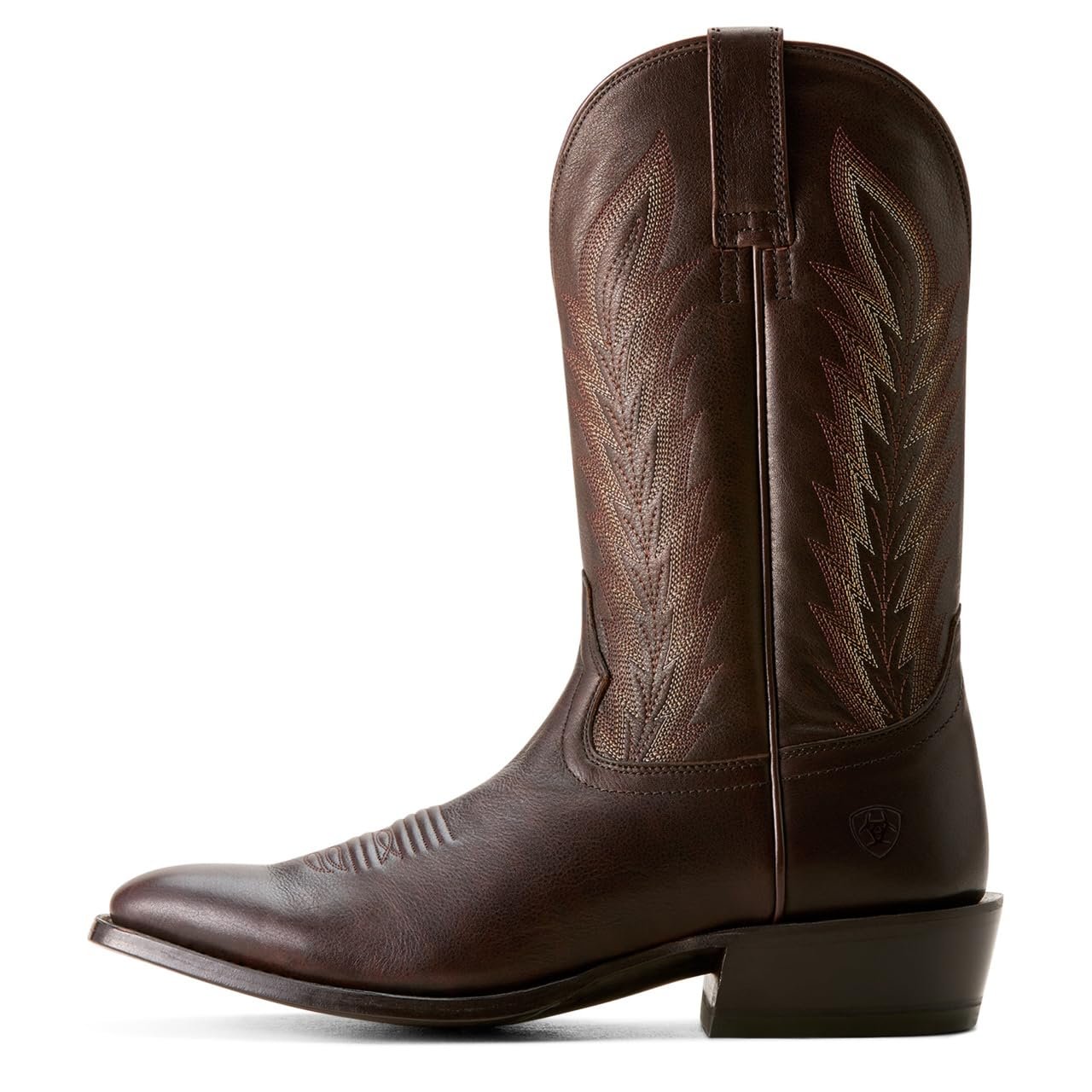 Side Profile of Ariat Men's Willie Western Boot in Bittersweet Chocolate