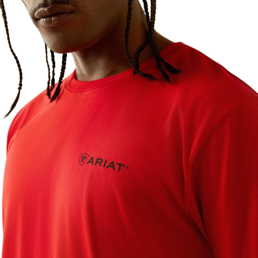 
                  
                    Close-up of Ariat Men's Proud Farmer T-Shirt Chest Logo
                  
                