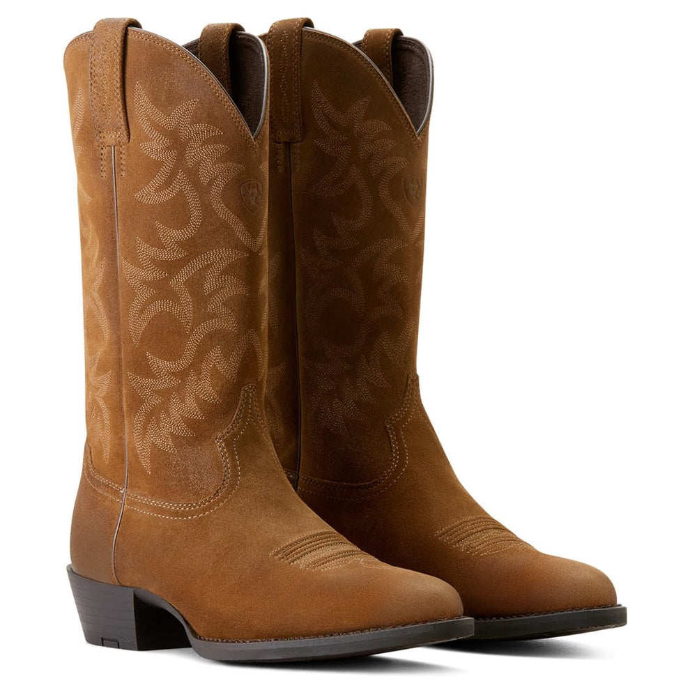 
                  
                    Pair of Ariat Men's Heritage R Toe Western Boots in Dijon Suede
                  
                