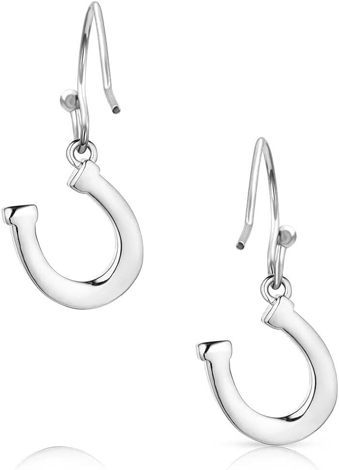 Back of Montana Silversmiths Women's Dainty Horseshoe Earrings