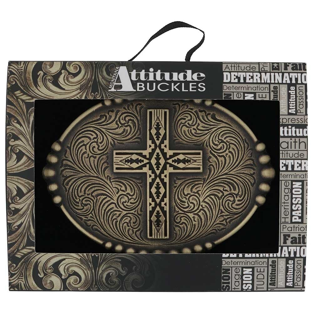 
                  
                    Montana Silversmiths Faith of the Southwest Attitude Belt Buckle in Packaging
                  
                