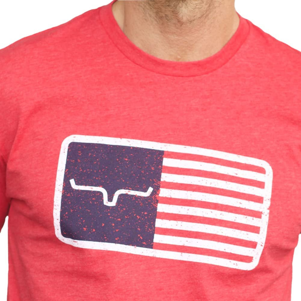 
                  
                    Chest design on Kimes Ranch Men's American Trucker Short Sleeve T-Shirt, Red
                  
                