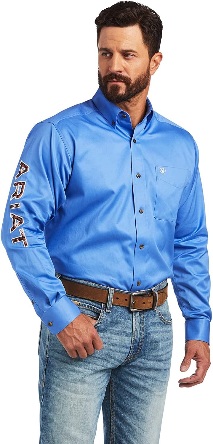 Ariat Men's Team Logo Twill Classic Fit Shirt in Brindle/Camo