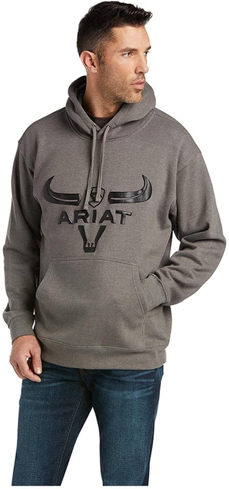 
                  
                    Front of Gray Ariat Men's Graphic Hoodie
                  
                