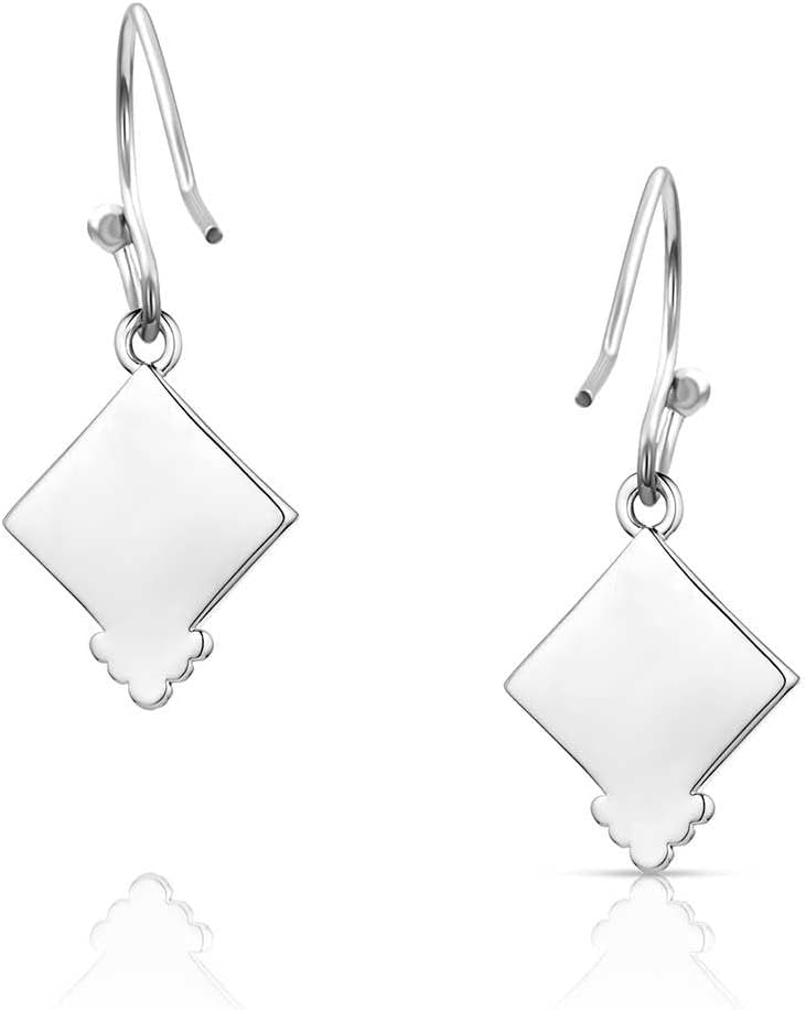 Back of Montana Silversmiths Women's Four Corner Mosaic Earrings