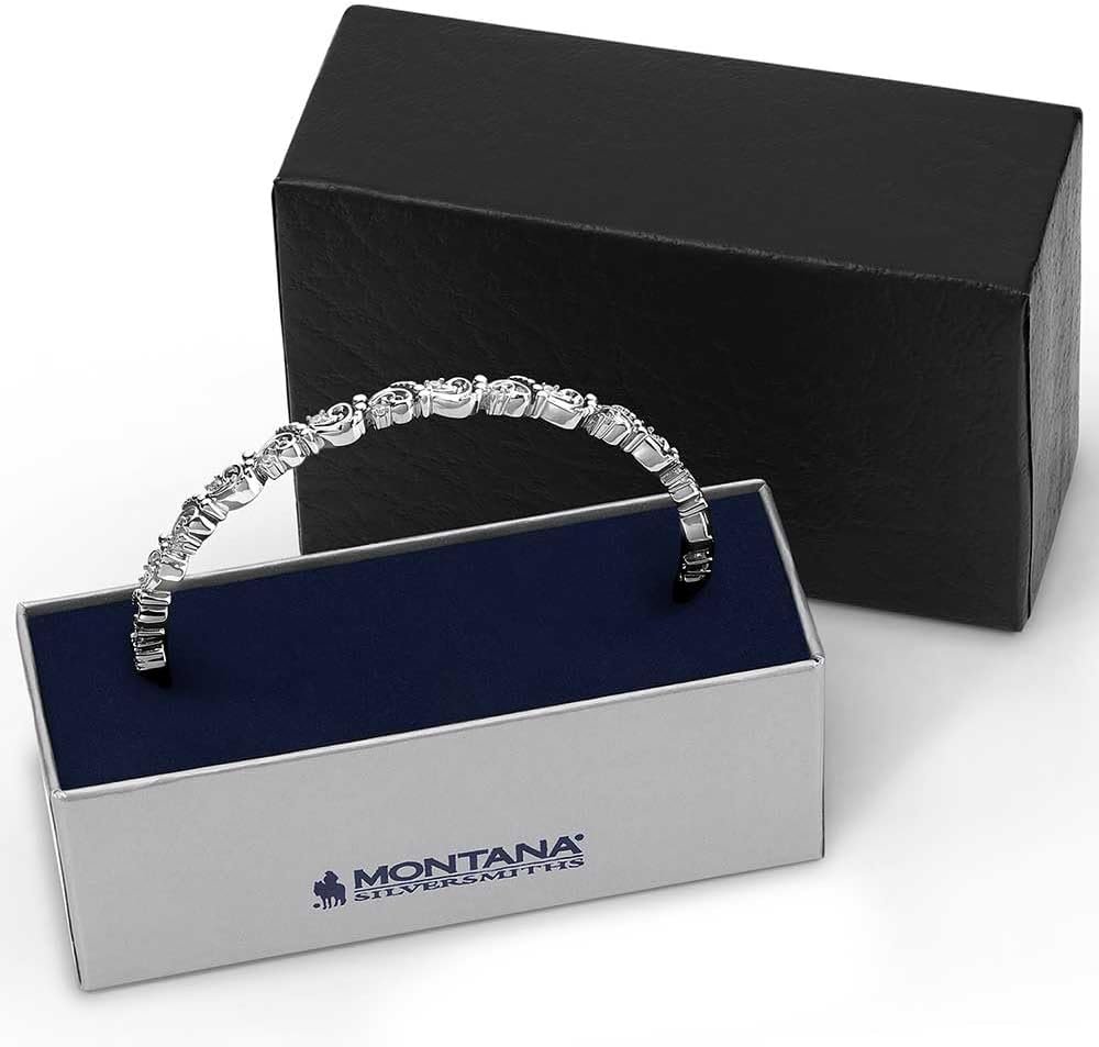 
                  
                    Montana Silversmiths Women's Windblown Elegance Crystal Cuff Bracelet in Gift Box
                  
                