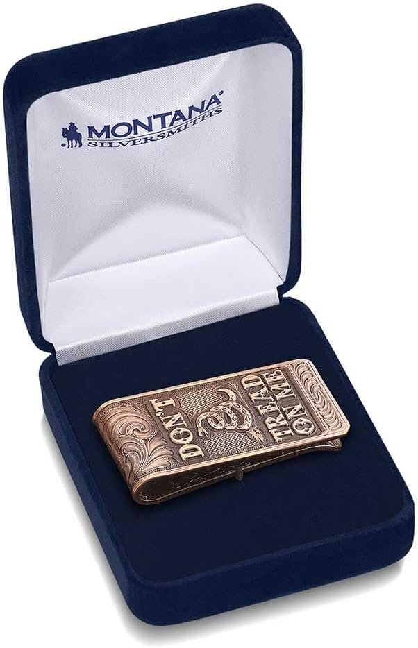 
                  
                    Montana Silversmiths Vintage Bronze Gadsden Money Clip in GIft Box
                  
                