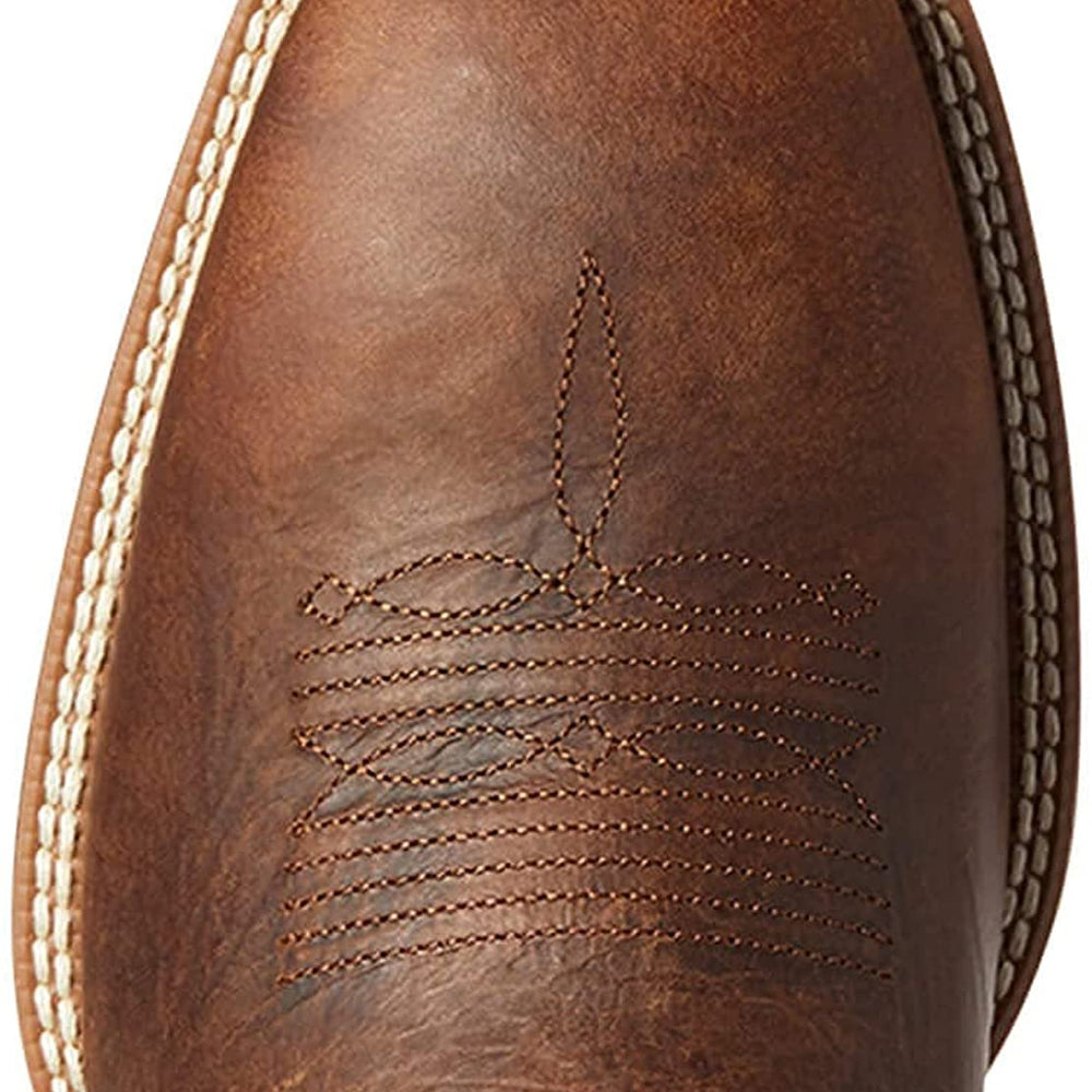 
                  
                    Toe Box of Ariat Men's Harness Patriot Ultra Western Boot in Bar Top Brown
                  
                