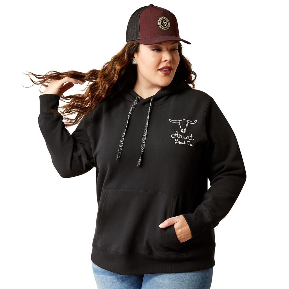 
                  
                    Woman Wearing Ariat Women's Steer Stitch Hoodie
                  
                
