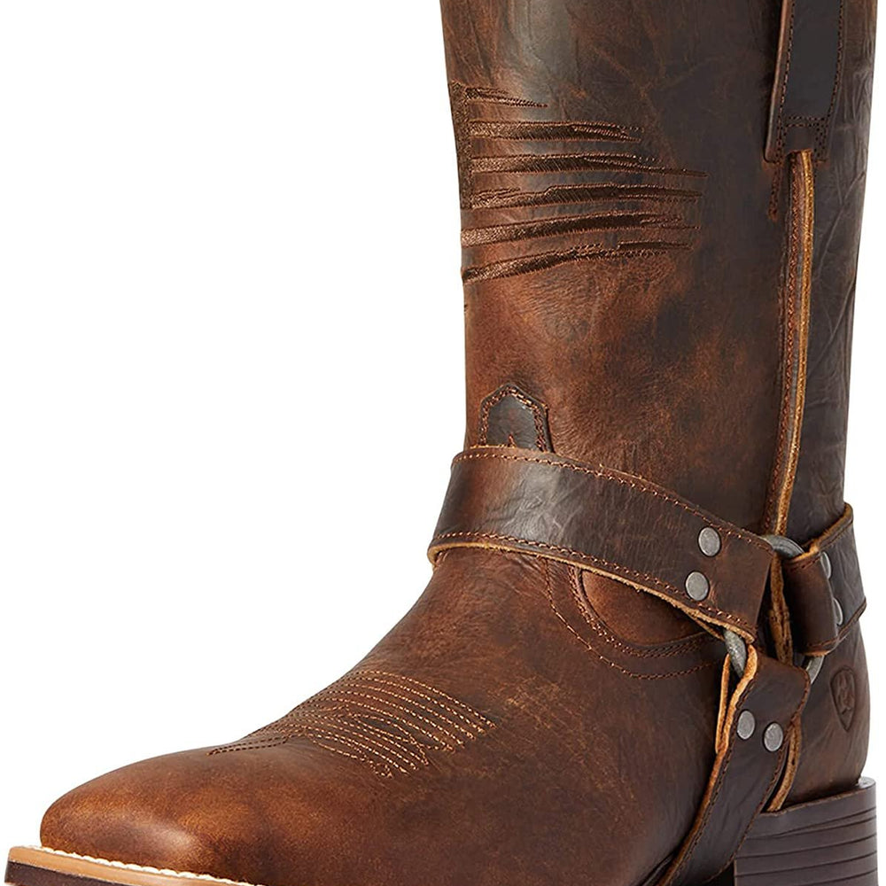 Ariat Men's Harness Patriot Ultra Western Boot in Bar Top Brown