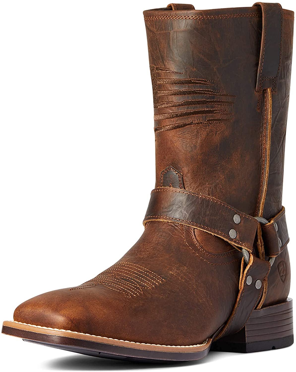 Ariat Men's Harness Patriot Ultra Western Boot in Bar Top Brown