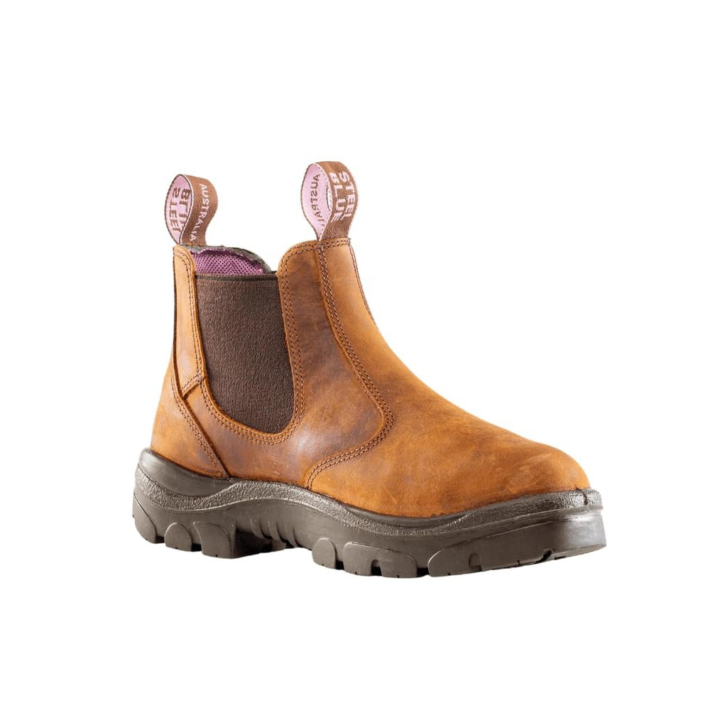 
                  
                    Steel Blue Hobart Ladies Pull-On Work Boot in Brown
                  
                