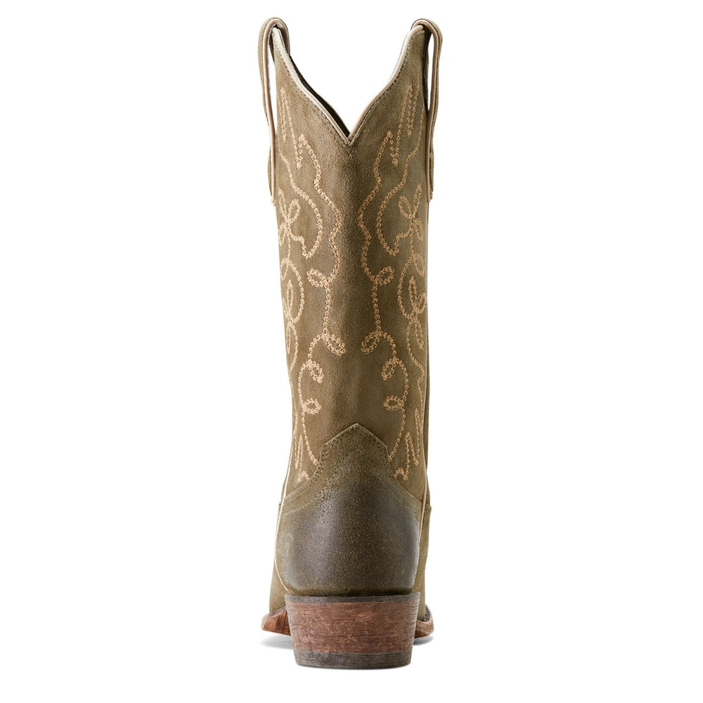 
                  
                    Back View of Ariat Women's Jukebox Western Boot in Soft Olive Suede
                  
                