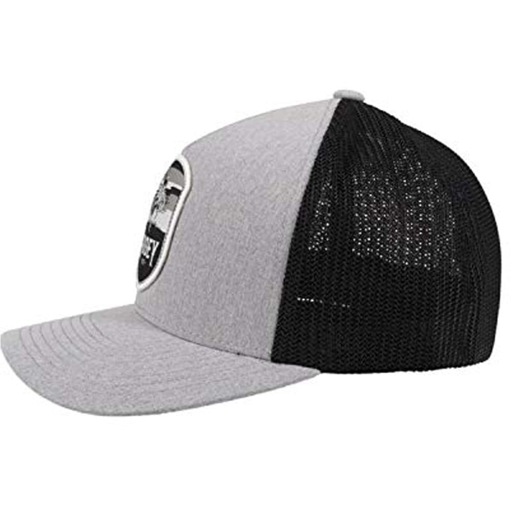 
                  
                    Gray and black trucker cap with a logo on a white background
                  
                