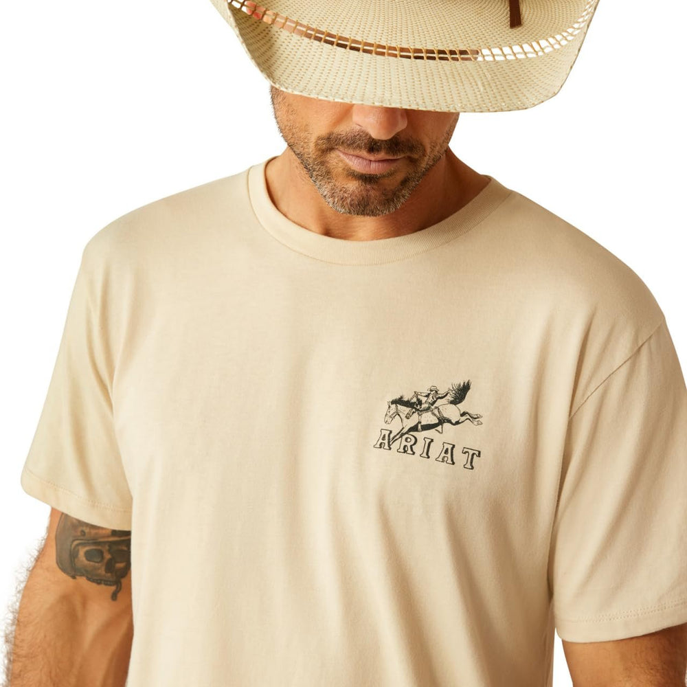 
                  
                    Chest Logo on Ariat Men's Bronc Ridin' Heritage T-Shirt
                  
                