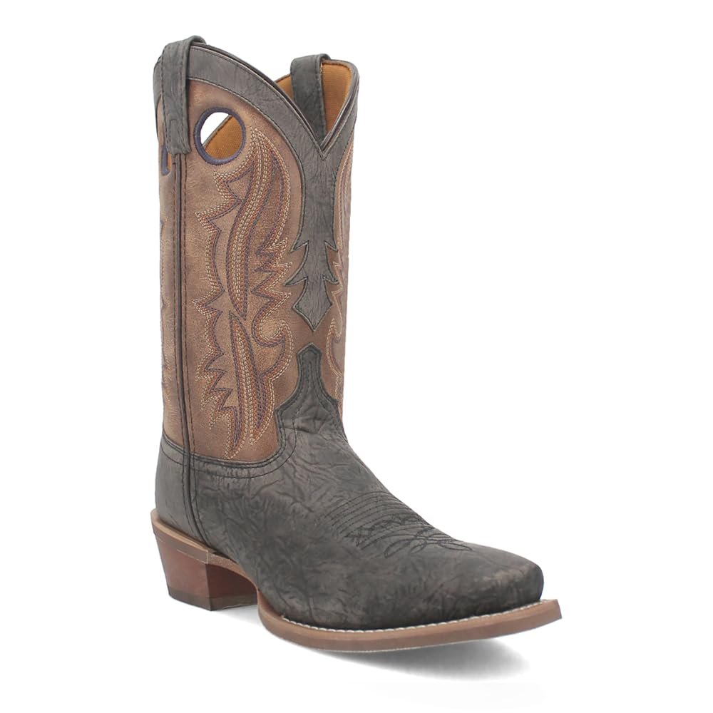 Laredo Men's Walker Square Toe Western Boots, Mid Calf - Brown, Grey