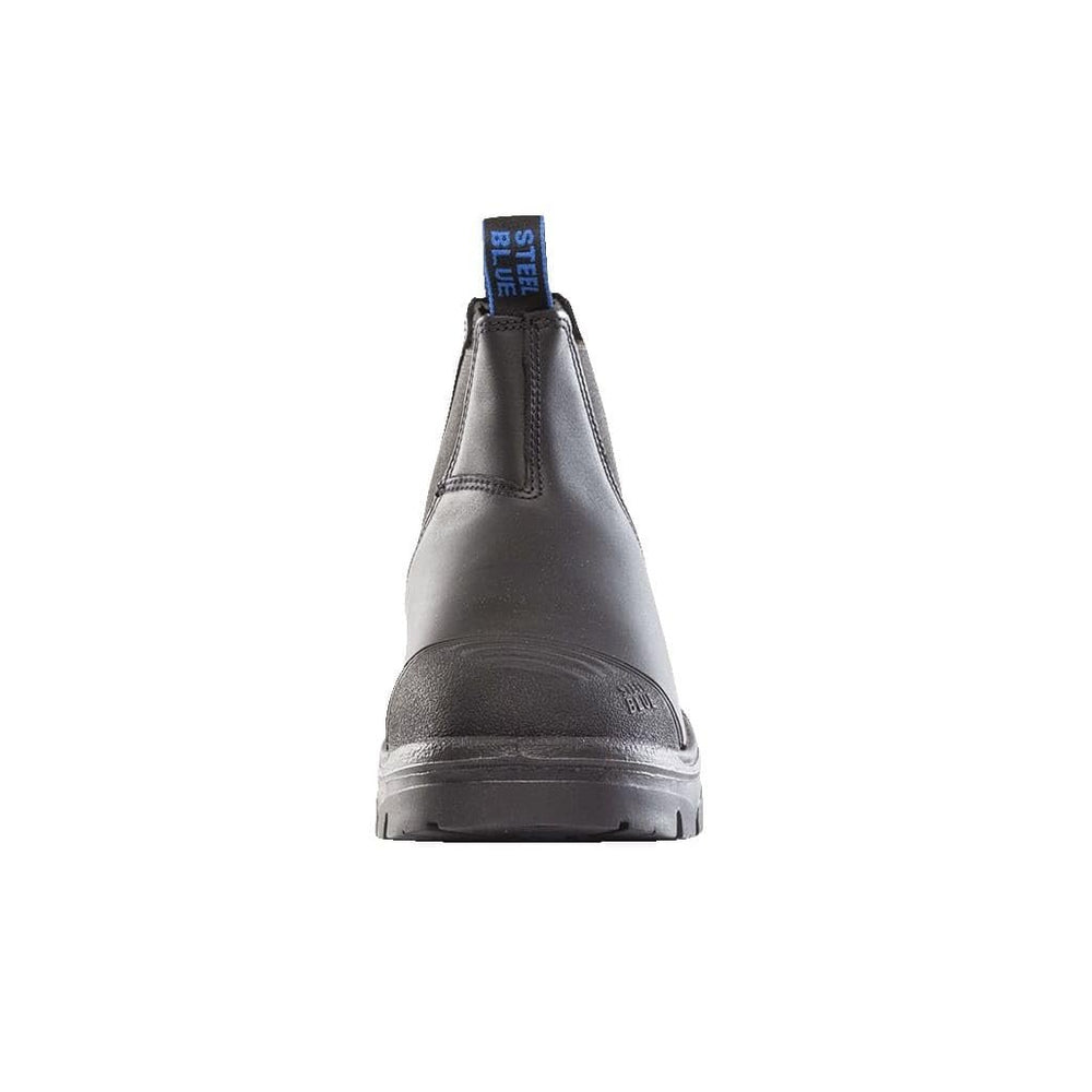 
                  
                    Front of Steel Blue Hobart: Scuff Cap Work Boot in Black
                  
                