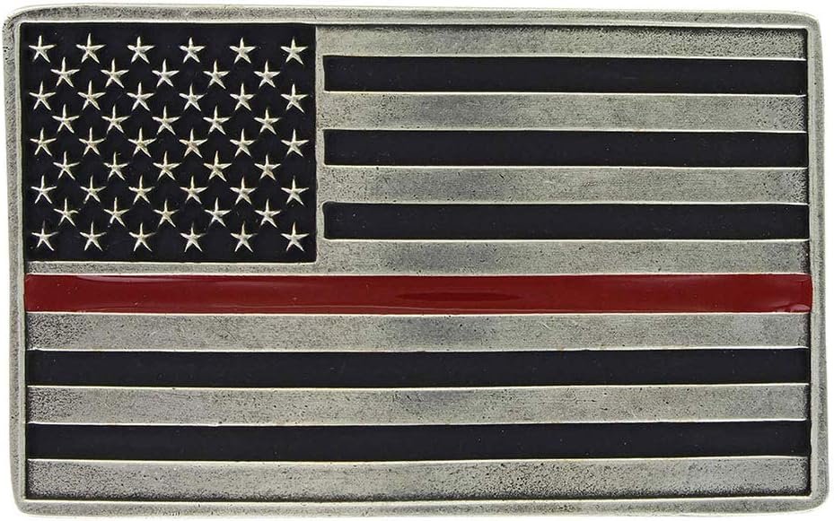 
                  
                    Montana Silversmiths American Flag Attitude Buckle With Red Line
                  
                
