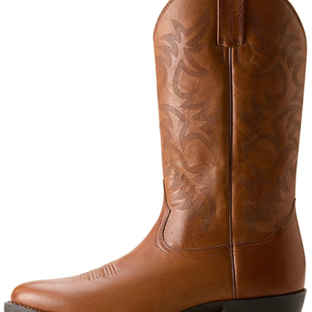 
                  
                    Side Profile of Ariat Men's Heritage R Toe Western Boot in Cognac
                  
                