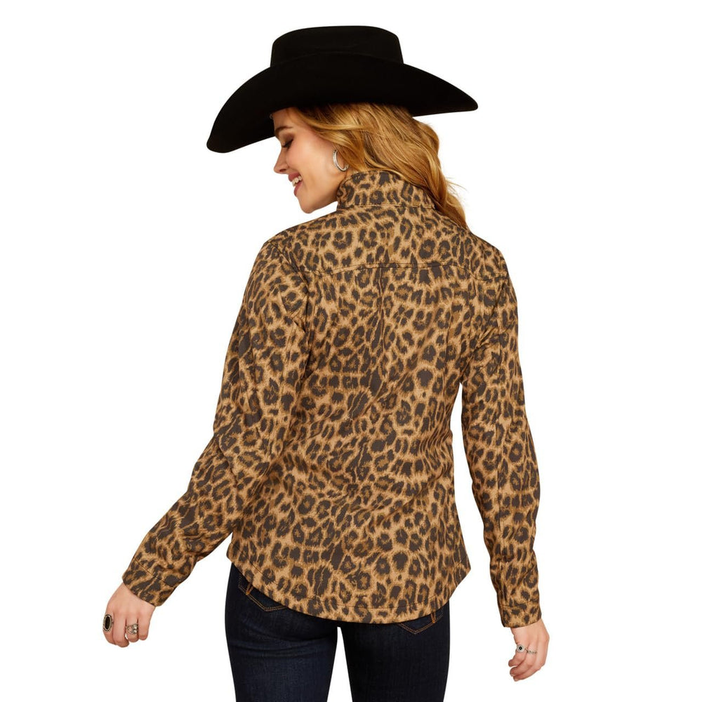 
                  
                    Back of Ariat Women's New Team Softshell Print Jacket in Lila Leopard
                  
                