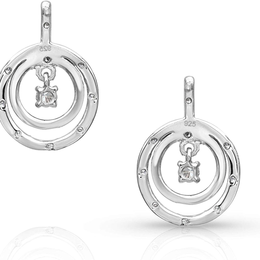 Back of Montana Silversmiths Women's Haloed First Star Earrings