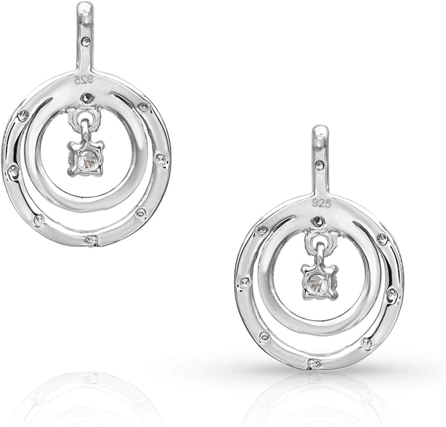 Back of Montana Silversmiths Women's Haloed First Star Earrings
