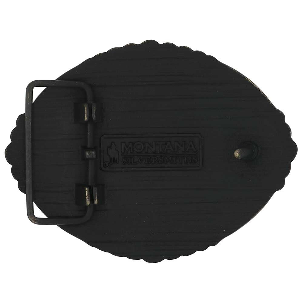 Back of Montana Silversmiths Faith of the Southwest Attitude Belt Buckle