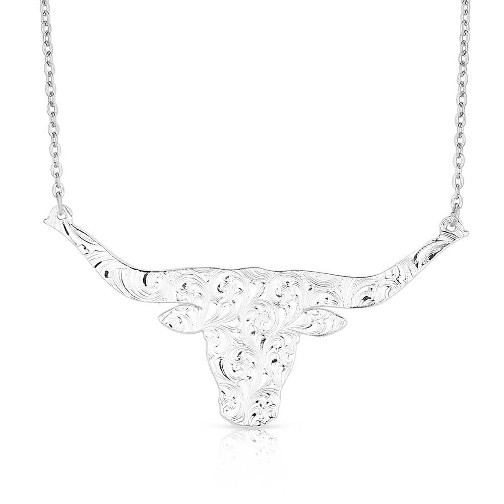 Back of Montana Silversmiths Women's The Longhorn Turquoise Necklace