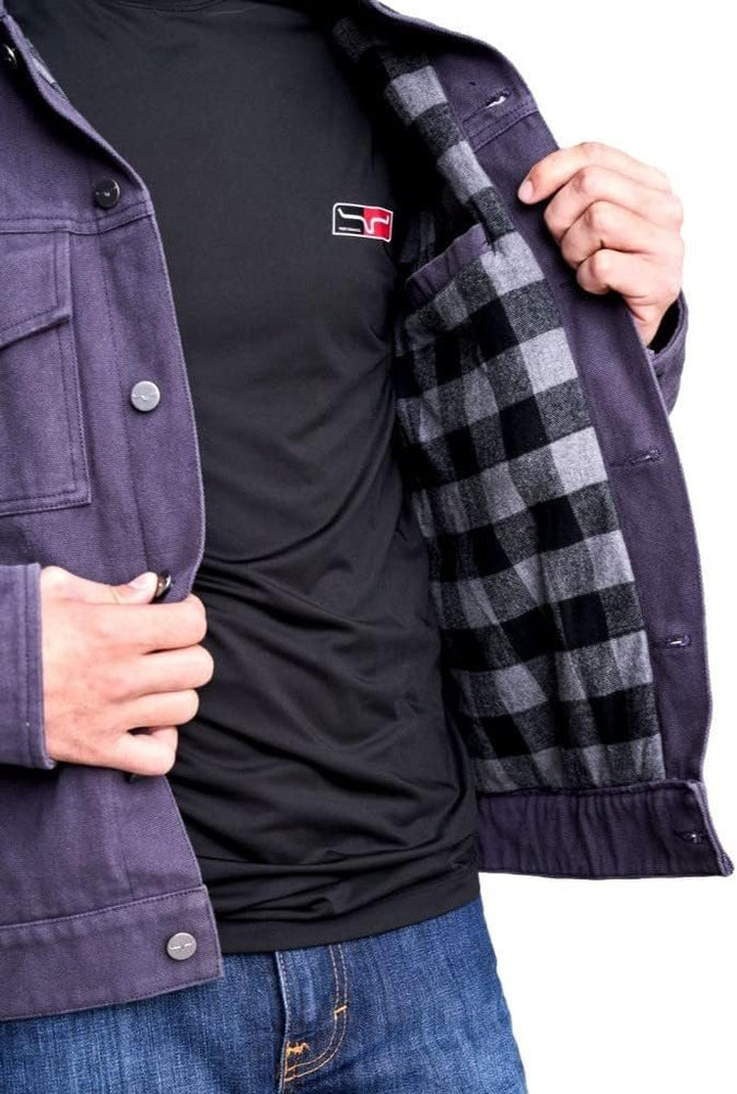 
                  
                    Close-up of Lining of Kimes Ranch Men's Canvas Marshall Jacket in Pewter
                  
                